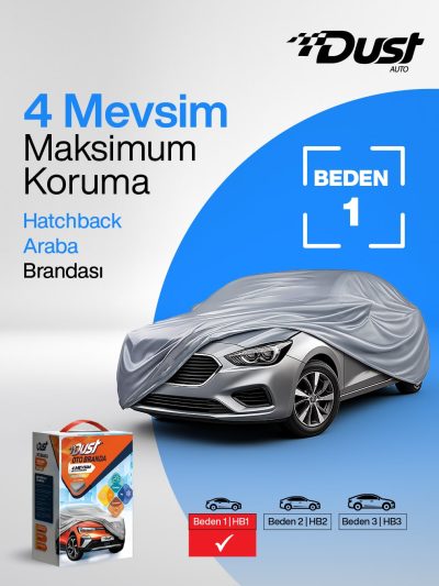 Hatchback Araba Brandası - Oto Örtüsü | Beden 1 | HB1
